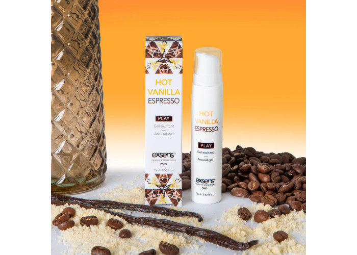 Стимулювальний гель EXSENS Kissable Hot Vanilla Espresso 15мл можна для поцілунків, охолоджувальний Стимулювальний гель EXSENS Kissable Hot Vanilla Espresso 15мл можна для поцілунків, охолоджувальний