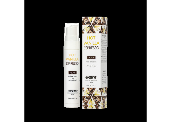 Стимулювальний гель EXSENS Kissable Hot Vanilla Espresso 15мл можна для поцілунків, охолоджувальний Стимулювальний гель EXSENS Kissable Hot Vanilla Espresso 15мл можна для поцілунків, охолоджувальний