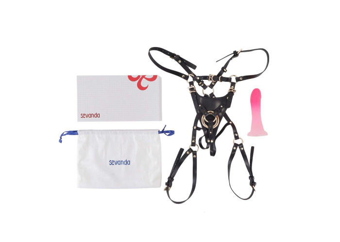 Страпон LOCKINK SEVANDA Queen Sheba Strapon Pink Dildo, регульовані кріплення, силіконовий дилдо Страпон LOCKINK SEVANDA Queen Sheba Strapon Pink Dildo, регульовані кріплення, силіконовий дилдо