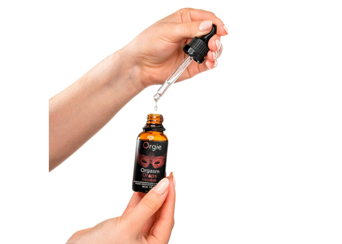 Збуджувальні краплі для клітора Orgie Orgasm Drops Kissable, 30 мл, тепло-холод, смак яблука Збуджувальні краплі для клітора Orgie Orgasm Drops Kissable, 30 мл, тепло-холод, смак яблука