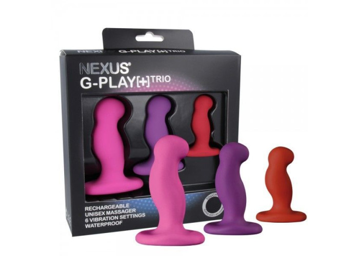 Набір вібромасажерів простати Nexus G-Play Trio Plus, макс діаметр 2,3-3,0-3,5 см, для новачків Набір вібромасажерів простати Nexus G-Play Trio Plus, макс діаметр 2,3-3,0-3,5 см, для новачків