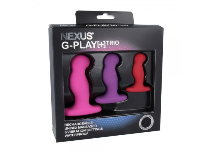 Набір вібромасажерів простати Nexus G-Play Trio Plus, макс діаметр 2,3-3,0-3,5 см, для новачків Набір вібромасажерів простати Nexus G-Play Trio Plus, макс діаметр 2,3-3,0-3,5 см, для новачків