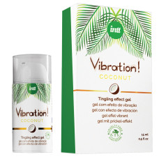 Рідкий вібратор Intt Vibration Coconut Vegan (15 мл),  дуже смачний, діє до 30 хвилин
