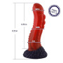 Силіконовий дилдо Hismith 8.35' Curved Silicone Dildo Red Monster Series