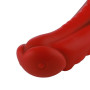 Силіконовий дилдо Hismith 8.35' Curved Silicone Dildo Red Monster Series