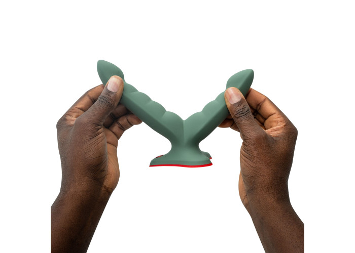 Подвійний фалоімітатор Fun Factory RYDE wild olive, гнучкі стовбури, присоска Подвійний фалоімітатор Fun Factory RYDE wild olive, гнучкі стовбури, присоска