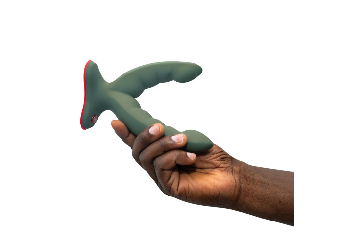 Подвійний фалоімітатор Fun Factory RYDE wild olive, гнучкі стовбури, присоска Подвійний фалоімітатор Fun Factory RYDE wild olive, гнучкі стовбури, присоска