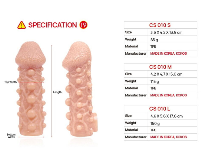 Насадка на член Kokos Cock Sleeve CS 010 M Насадка на член Kokos Cock Sleeve CS 010 M