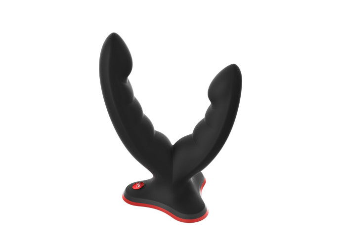 Подвійний фалоімітатор Fun Factory RYDE black, гнучкі стовбури, присоска Подвійний фалоімітатор Fun Factory RYDE black, гнучкі стовбури, присоска