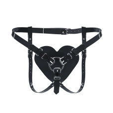 Трусики Серце для страпону Feral Feelings - Hearts Strap-on Belt Black Трусики Серце для страпону Feral Feelings - Hearts Strap-on Belt Black