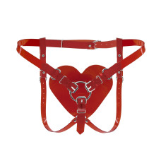 Трусики Серце для страпону Feral Feelings - Hearts Strap-on Belt Red Трусики Серце для страпону Feral Feelings - Hearts Strap-on Belt Red