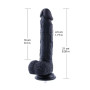Силіконовий дилдо Hismith 8.3' Silicone Dildo Black
