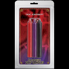 БДСМ свічки низькотемпературні Doc Johnson Japanese Drip Candles - 3 Pack Multi-Colored БДСМ свічки низькотемпературні Doc Johnson Japanese Drip Candles - 3 Pack Multi-Colored