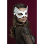 Маска кішечки Feral Feelings - Kitten Mask, натуральна шкіра, біла