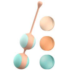 Вагінальні кульки Liebe Kewos — Peach/Mint, 5 кульок у комплекті Вагінальні кульки Liebe Kewos — Peach/Mint, 5 кульок у комплекті