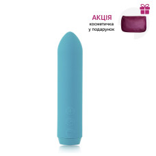 Мінівібратор Je Joue - Classic Bullet Vibrator Teal з глибокою вібрацією і фіксацією на палець  + подарунок косметичка