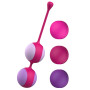 Вагінальні кульки Liebe Kewos — Cerise/Candy Violet, 5 кульок у комплекті