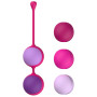Вагінальні кульки Liebe Kewos — Cerise/Candy Violet, 5 кульок у комплекті