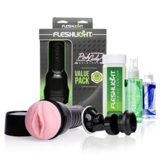 Мастурбатор Fleshlight Pink Lady Original Value Pack: присоска, змазка, чищення і відновлення Мастурбатор Fleshlight Pink Lady Original Value Pack: присоска, змазка, чищення і відновлення