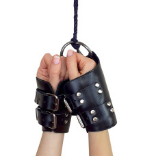 Манжети для підвісу за руки Art of Sex – Kinky Hand Cuffs For Suspension, чорні, натуральна шкіра Манжети для підвісу за руки Art of Sex – Kinky Hand Cuffs For Suspension, чорні, натуральна шкіра