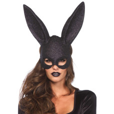 Блискуча маска кролика Leg Avenue Glitter masquerade rabbit mask Black Блискуча маска кролика Leg Avenue Glitter masquerade rabbit mask Black