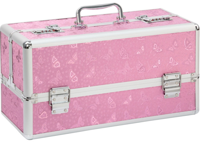 Великий кейс для зберігання секс-іграшок BMS Factory Large Lokable Vibrator Case Pink, кодовий замок Великий кейс для зберігання секс-іграшок BMS Factory Large Lokable Vibrator Case Pink, кодовий замок