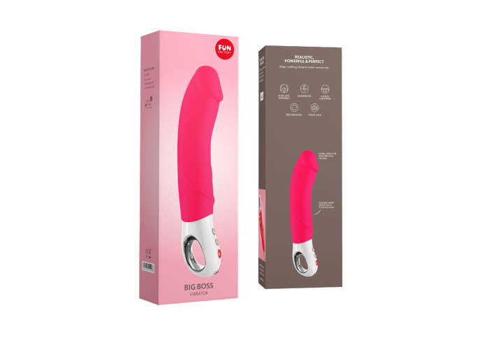 Вібратор для точки G Fun Factory BIG BOSS pink, дуже потужний, 23,5 см Вібратор для точки G Fun Factory BIG BOSS pink, дуже потужний, 23,5 см