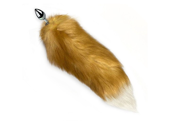 Металева анальна пробка з хвостом із натурального хутра Art of Sex size M Red fox Металева анальна пробка з хвостом із натурального хутра Art of Sex size M Red fox