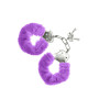 Наручники S Pleasures Furry Cuffs Purple з пухнастим оздобленням, 2 ключі в комплекті