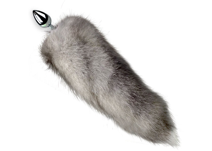 Металева анальна пробка з хвостом із натурального хутра Art of Sex size M Artctic fox Металева анальна пробка з хвостом із натурального хутра Art of Sex size M Artctic fox