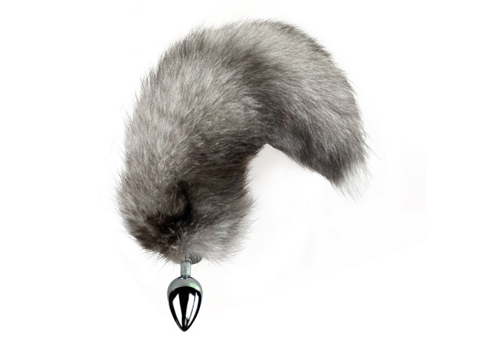 Металева анальна пробка з хвостом із натурального хутра Art of Sex size M Artctic fox Металева анальна пробка з хвостом із натурального хутра Art of Sex size M Artctic fox