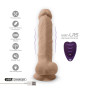 Фалоімітатор з вібрацією SilexD Vetus Vibro Flesh (MODEL 1 size 8in) + LRS, двошаровий, діам. 4,2 см