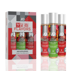 Набір JO Tri-Me Triple Pack — Flavors (3×30 мл) три різні смаки оральних змазок Набір JO Tri-Me Triple Pack — Flavors (3×30 мл) три різні смаки оральних змазок