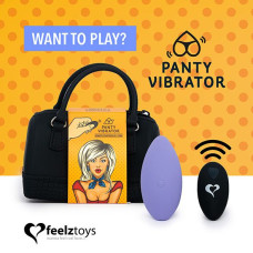 Вібратор в трусики FeelzToys Panty Vibrator Purple з пультом ДК, 6 режимів роботи, сумочка-чохол Вібратор в трусики FeelzToys Panty Vibrator Purple з пультом ДК, 6 режимів роботи, сумочка-чохол