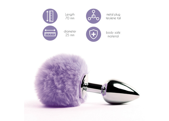 Анальна пробка FeelzToys - Bunny Tails Butt Plug Purple Анальна пробка FeelzToys - Bunny Tails Butt Plug Purple