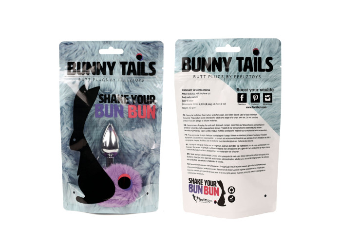 Анальна пробка FeelzToys - Bunny Tails Butt Plug Purple Анальна пробка FeelzToys - Bunny Tails Butt Plug Purple
