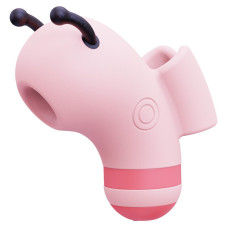 Вакуумний стимулятор із мікрострумами KISSTOY Beebe Pink, на палець