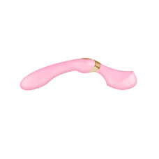 Вібромасажер Shunga Zoa Light Pink, двосторонній