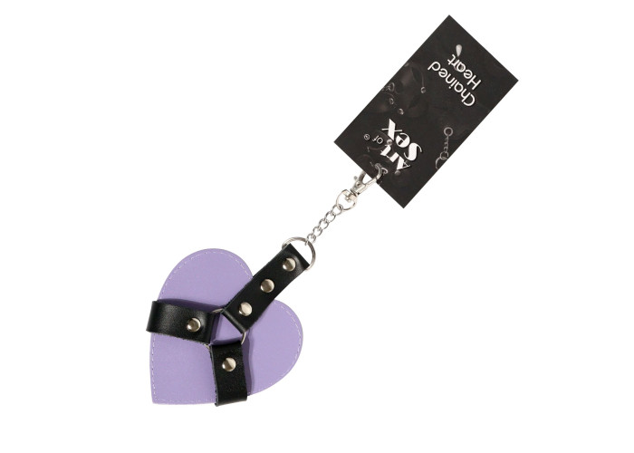 Брелок на карабіні для ключів Art of Sex Chained Heart, Лаванда Брелок на карабіні для ключів Art of Sex Chained Heart, Лаванда
