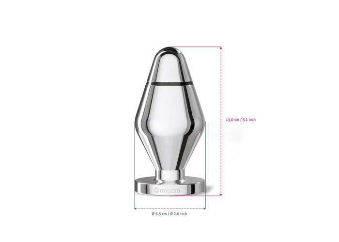 Металева анальна пробка Mystim Big John для електростимулятора, діаметр 6,5 см Металева анальна пробка Mystim Big John для електростимулятора, діаметр 6,5 см