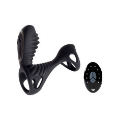 Насадка на член з вібрацією Adrien Lastic Gladiator з пультом LRS розмір F, два мотори Насадка на член з вібрацією Adrien Lastic Gladiator з пультом LRS розмір F, два мотори