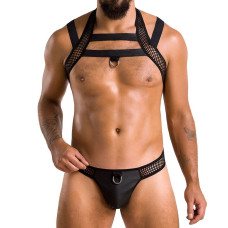 Комплект чоловічої білизни з кріпленнями Passion 043 JACOB XXL/XXXL Black, труси, шлейки Комплект чоловічої білизни з кріпленнями Passion 043 JACOB XXL/XXXL Black, труси, шлейки