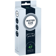 Презервативи Mister Size - pure feel - 47 (10 condoms), товщина 0,05 мм Презервативи Mister Size - pure feel - 47 (10 condoms), товщина 0,05 мм