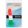 Кольоровий фалоімітатор ADDICTION - LEONARDO - 7 '- 3 COLOURS, 17,8 см, силікон, вібропуля в подарун
