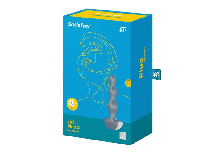 Анальний стимулятор-намистини з двома моторами Satisfyer Lolli-Plug 2 ice blue Анальний стимулятор-намистини з двома моторами Satisfyer Lolli-Plug 2 ice blue