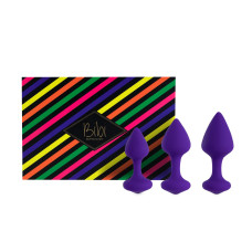 Набір силіконових анальних пробок FeelzToys - Bibi Butt Plug Set 3 pcs Purple Набір силіконових анальних пробок FeelzToys - Bibi Butt Plug Set 3 pcs Purple