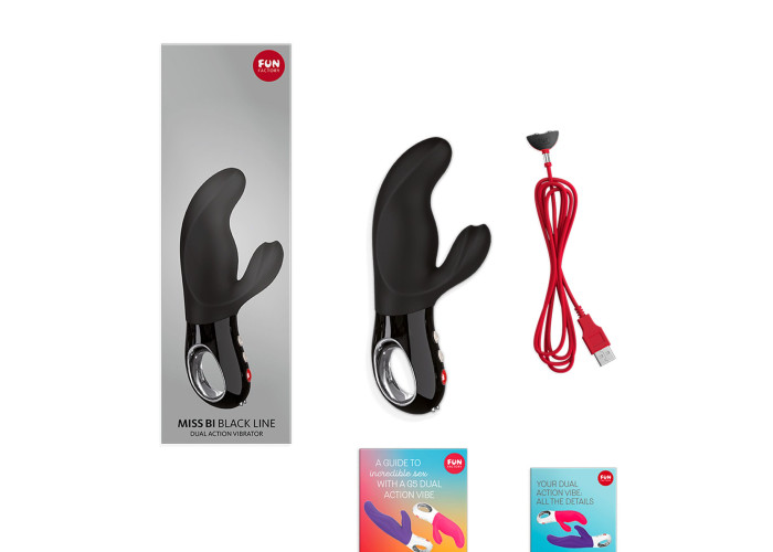Вібратор-кролик Fun Factory MISS BI black, 2 незалежні мотори, діаметр 4,2 см Вібратор-кролик Fun Factory MISS BI black, 2 незалежні мотори, діаметр 4,2 см
