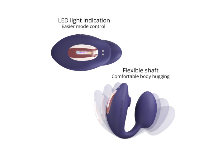 Віброяйце з вакуумною кліторальною стимуляцією Love To Love Wonderlover MIDNIGHT INDIGO Віброяйце з вакуумною кліторальною стимуляцією Love To Love Wonderlover MIDNIGHT INDIGO