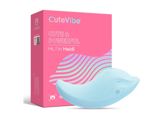 Вібратор та вакуумний стимулятор CuteVibe Heidi Blue Вібратор та вакуумний стимулятор CuteVibe Heidi Blue