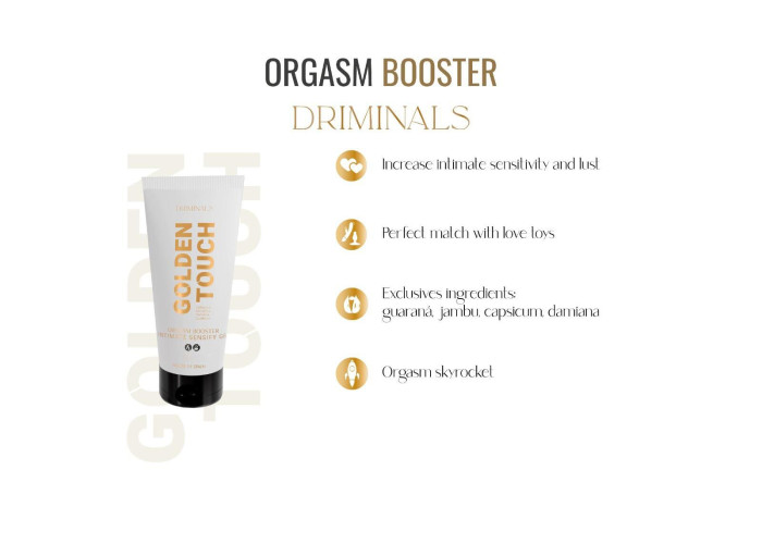 Збуджувальний гель для клітора Driminals Golden Touch Orgasm Booster, 30 мл, розігрів та поколювання Збуджувальний гель для клітора Driminals Golden Touch Orgasm Booster, 30 мл, розігрів та поколювання